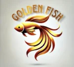 Logo pește auriu design elegant