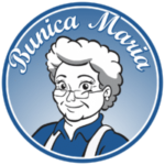 Logo Bunica Maria cu desen bunică drăguță.